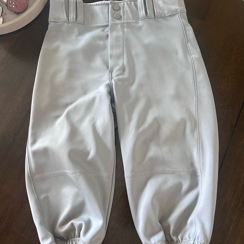 Gray knicker style Baseball Bottoms with Elastic Cuffs